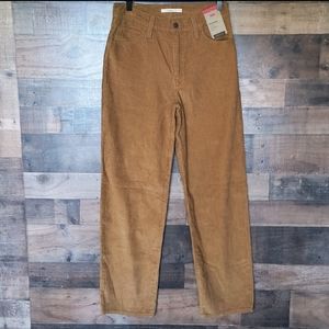 NWT Levis 94 Baggy Dijon Corduroy Mid Rise Straight Leg Dad Jeans Women